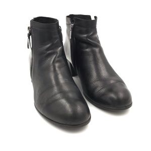 ECCO Black Leather Ankle Boots Size 39 US 8